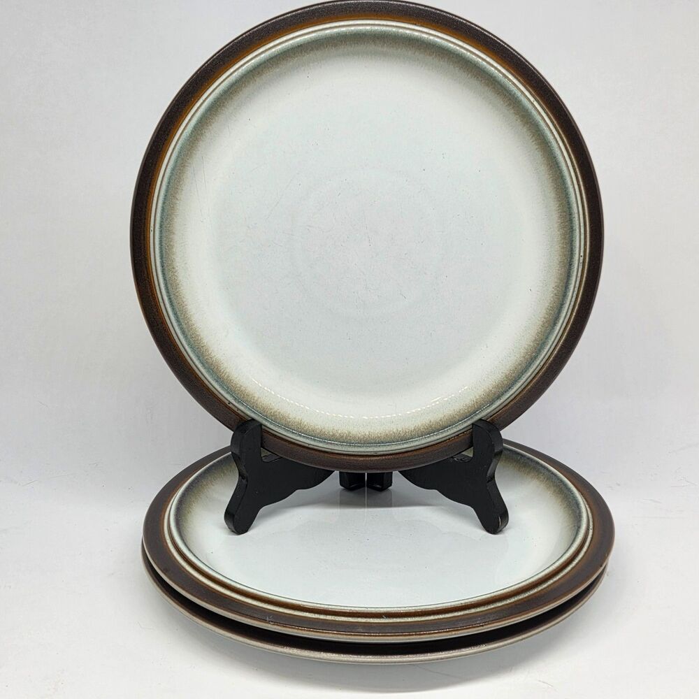 Denby "RONDO" 8 3/4" Salad Plates Discontinued Set of 3